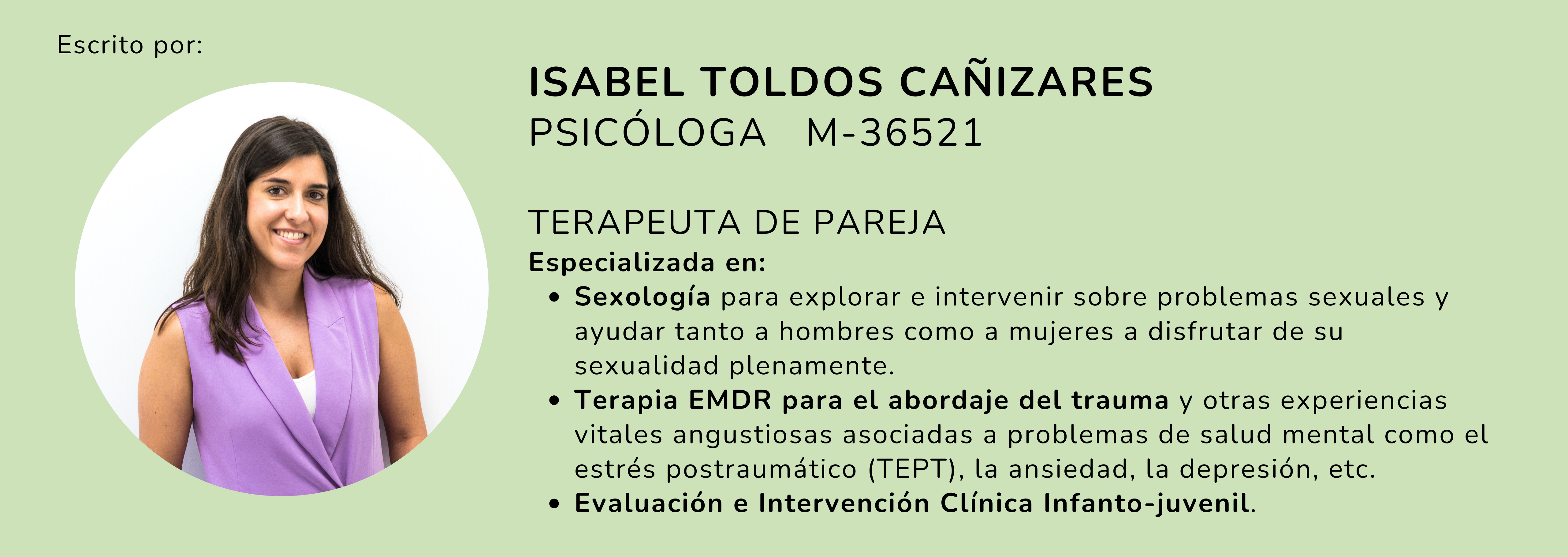 Isabel Toldos Terapeuta de Pareja
